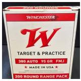Winchester 380 Auto 200 Round Range Pack