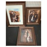Three Framed Vintage-Style Photos