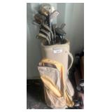 Wilson Golf Bag with Assorted Golf Clubs