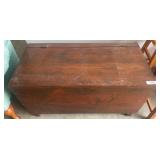 Wooden Storage Chest with Hinged Lid