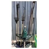 Garden Tools With Plastic Storage Rack