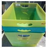 Stackable Plastic Storage Bins with Handles