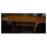 Wooden Bench with Mixed Finish Construction