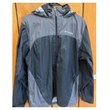 Columbia Black and Gray Hooded Jacket, Size M