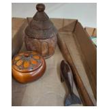 Carved Wood Decoratives and Small Wooden Items
