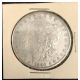 1890 Morgan Silver Dollar with 
