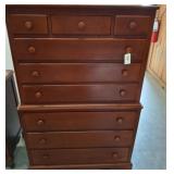 Willet Cherry Highboy Dresser, Golden Beryl Label