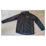 Under Armour Black Hooded Jacket on clothes rack