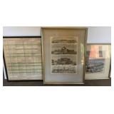 Framed Prints and U.S. Constitution Chart