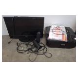 Flat-Screen TV and Canon Printer with Accessories