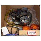 Motorcycle Dash Cluster and Parts Assortment