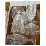 Etched Glassware with Palm Motif