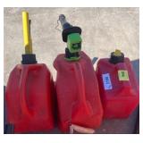 Red Plastic Fuel Containers with Spouts