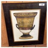 Framed Artwork of Decorative Yellow Vase w14