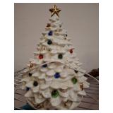 Ceramic Christmas Tree with Lighted Design