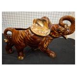 Glazed Ceramic Elephant Planter