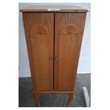 Wooden Jewelry Armoire with Mirror and Drawers 16x