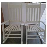 White Wooden Rocking Chairs