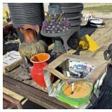Black Plastic Planters, Orange Pitcher, Game, Lamp