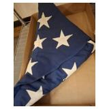 Folded Blue Flag with White Stars
