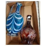 Glass Decanter and Murano-Style Pitcher