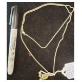 Sterling Necklace with Peridot Pendant