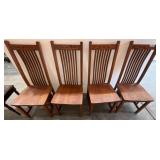 Weaver furniture Oak High-Back Slat Chairs