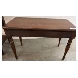 Wooden Lift-Top Table with Turned Legs