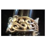 Sterling Silver Openwork Filigree Ring, Size 7