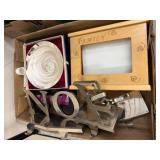 Decorative Items: Frames, Plate, and Decor