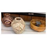 Pottery and Wooden Bowl by Cambridgeware