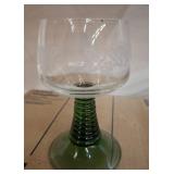 Schott-Zwiesel Etched Glasses with Colored Stems