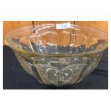 Clear Glass Bowl with Scalloped Design