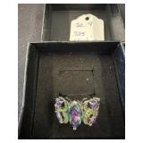 Sterling Silver Ring with Multicolor Gemstones