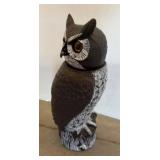 Painted Owl Figure with Weighted Base