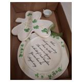 Shamrock-Themed Ceramic Dish Set