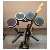 PlayStation Drum Kit and Fender Jaguar Guitar