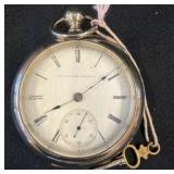 Elgin Natl Watch Co. Pocket Watch With Key