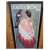 Framed Anis Del Mono Advertising Poster