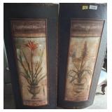 Botanical Wall Panels with Textured Frames