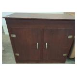 Wooden Cabinet with Two Doors and Shelves