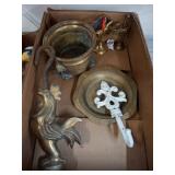 Brass Decor Items, Including Planter