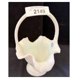 Fenton Hand-Painted Milk Glass Basket
