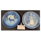 Two Royal Copenhagen Christmas Plates