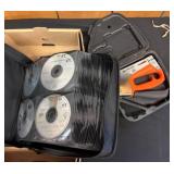 CD Collection in Case and PowerShot Pro Stapler