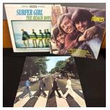 3 Vinyl Records: Beatles, Beach Boys, Monkees