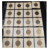 Album of Assorted World Coins in Card Holders