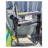 Gray Folding Outdoor Chair with Armrests
