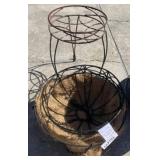 Metal Hanging Basket Frames With Coir Liners