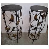 Metal Plant Stands with Leaf Motif